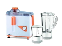 Bajaj Neo JX4 450-Watt Juicer Mixer Grinder with 2 Jars (White/Orange) - 450W, White Orange, 2 Year